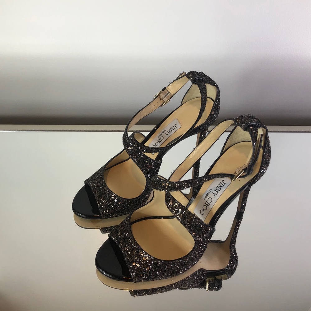 Jimmy Choo Emily Heels Bronze Mix